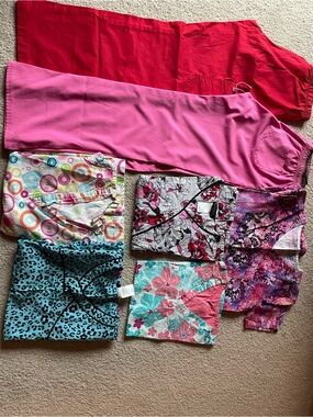 Medical Scrubs HeartSoul Pants and Print Women’s Top Size XS